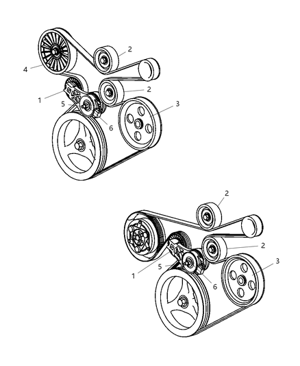 2003 Jeep Liberty Pulley-Idler Diagram for 53013324AA