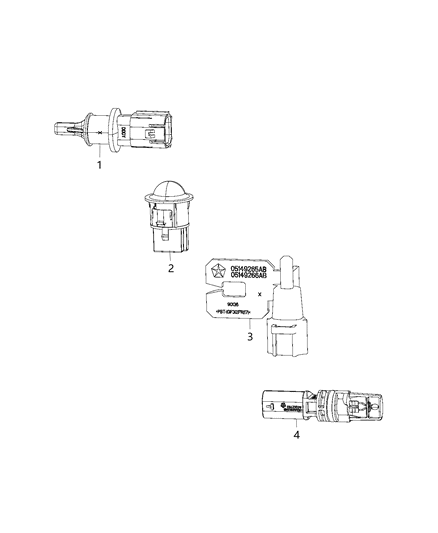 2020 Dodge Grand Caravan Sensors - Body Diagram 1