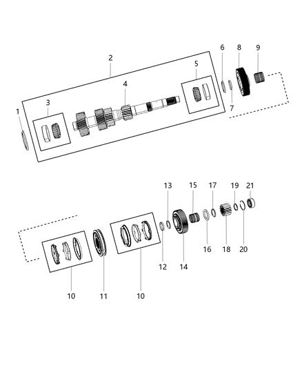 2015 Dodge Challenger Gear-Reverse Diagram for 68056779AA