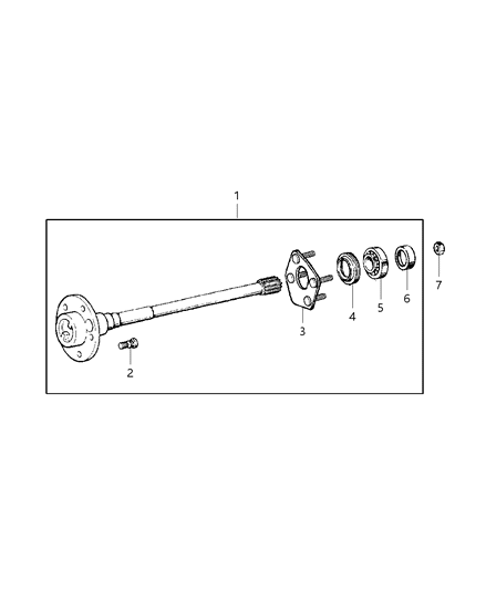 2002 Jeep Grand Cherokee Shaft - Rear Axle Diagram