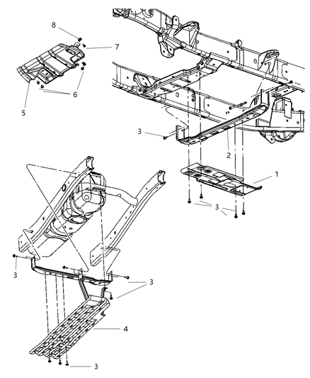 2013 Ram 2500 SKIDPLATE-Front AXLE/TRANSFER Case Diagram for 52022048AK