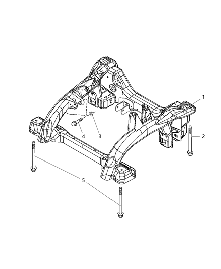 2010 Jeep Grand Cherokee Cradle, Front Suspension Diagram