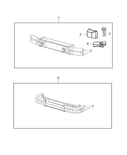 2011 Jeep Wrangler Bumper-Tubular-Front Diagram for 82209743AE