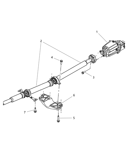 2004 Chrysler Pacifica Bracket-Drive Shaft Center Bearing Diagram for 5110023AC