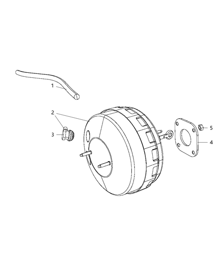 2008 Jeep Commander Booster, Vacuum Power Brake Diagram