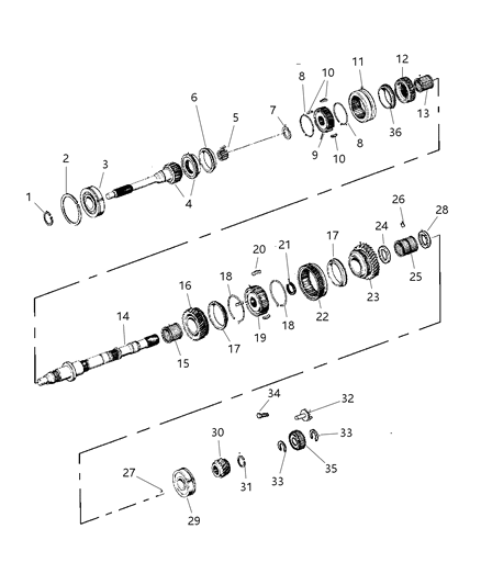 1998 Jeep Cherokee Gear Train Diagram 1