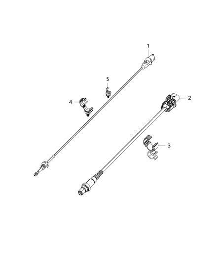 2017 Jeep Cherokee Oxygen Sensors & Exhaust Temperature Diagram