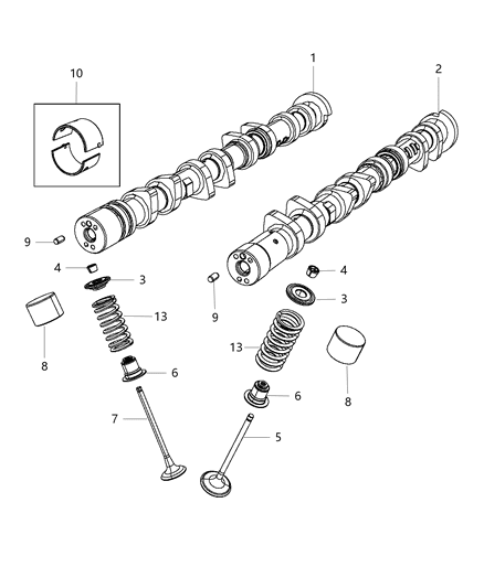 2014 Dodge Journey Camshaft & Valvetrain Diagram 2