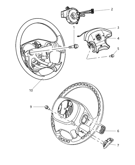 2007 Dodge Ram 1500 Steering Wheel Diagram