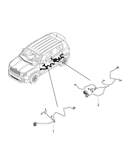 2015 Jeep Renegade Wiring-Front Door Diagram for 68256266AB