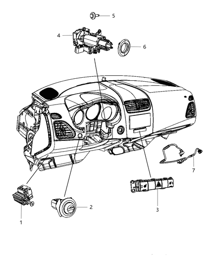 2012 Chrysler 200 Switches Instrument Panel Diagram