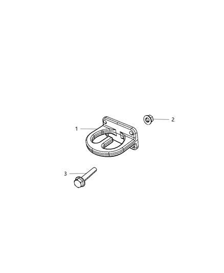 2009 Dodge Ram 4500 Tow Hooks, Front Diagram