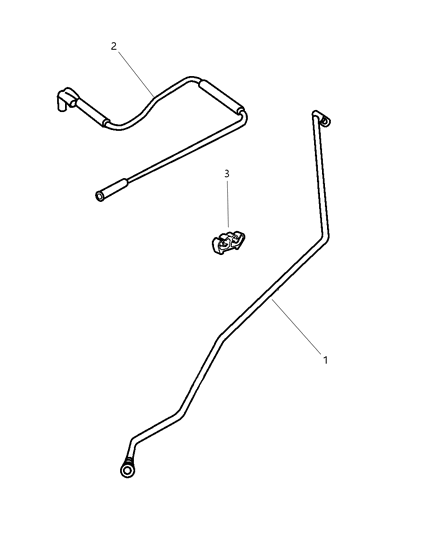 2003 Dodge Ram Van Fuel Lines, Front Diagram 1