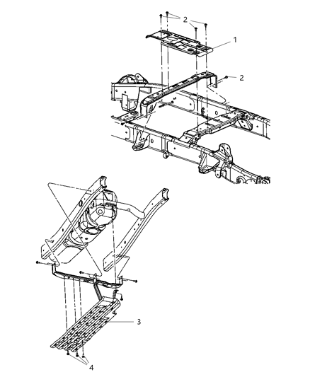 2015 Ram 3500 Under Body Plates & Shields Diagram