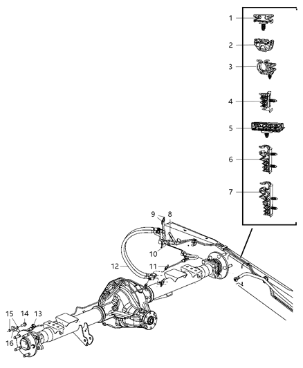 2008 Dodge Ram 1500 Clip-Tube Diagram for 55398379AA