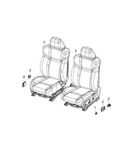 2019 Chrysler 300 Switches, Seat, Left Hand Drive Diagram