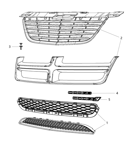 2012 Dodge Avenger Grille Diagram