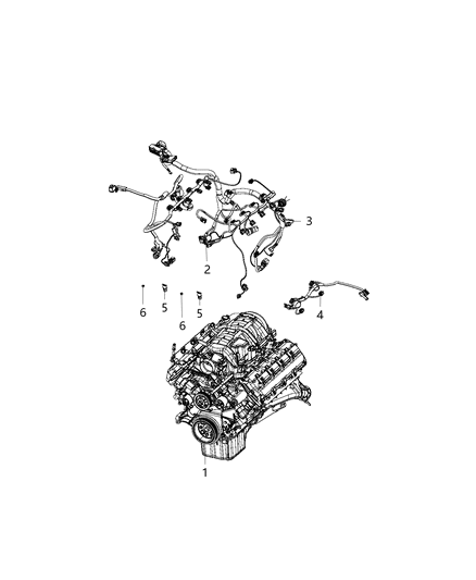 2018 Dodge Challenger Wiring-Engine Diagram for 68333795AC