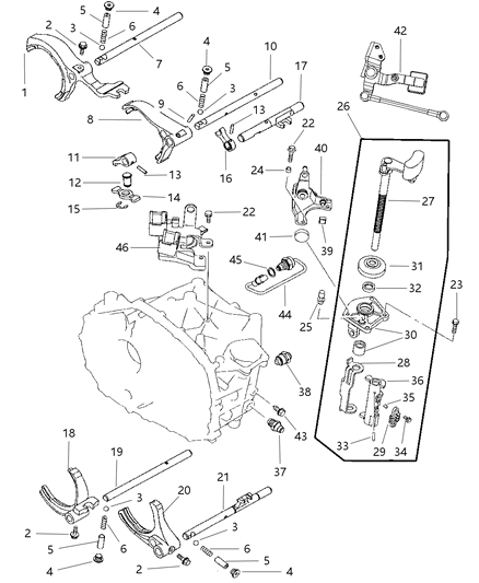 2011 Dodge Caliber Switch-Back Up Lamp Diagram for 5191045AA