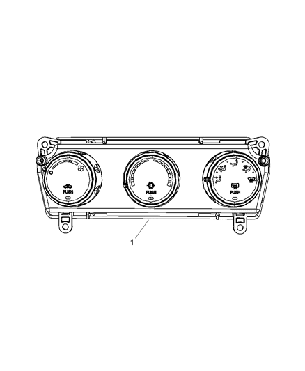 2011 Dodge Nitro Air Conditioner And Heater Control Diagram for 55111943AC