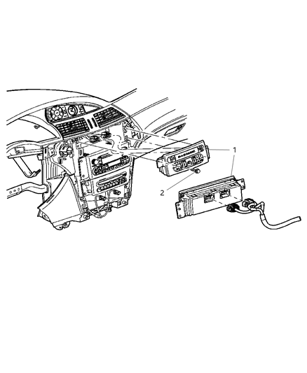 2005 Chrysler Pacifica Air Conditioner And Heater Control Switch Diagram for 5005064AJ