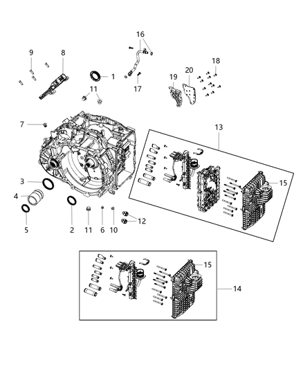 2018 Jeep Compass Transmission Valve Body Diagram for RL374956AA