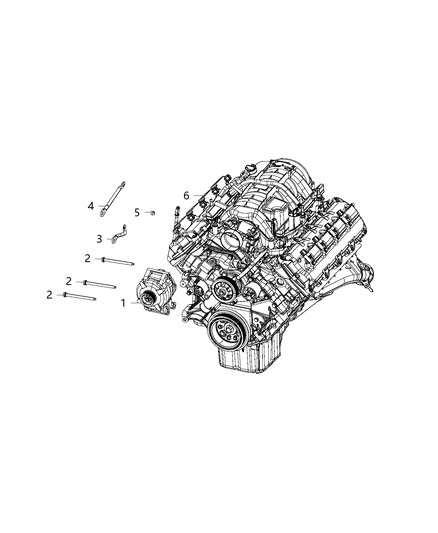 2020 Chrysler 300 ALTERNATO-Engine Diagram for 4801866AC