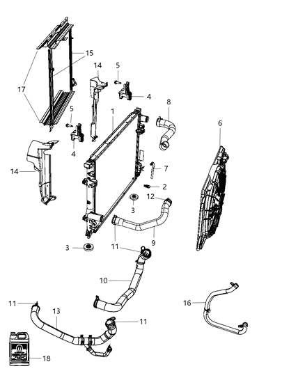 2011 Dodge Charger Radiator And Related Items Single Fan Diagram