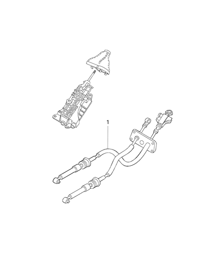 2021 Ram ProMaster 2500 Gearshift Lever, Cable And Bracket Diagram 1