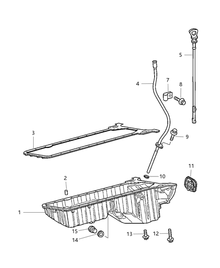 2006 Chrysler PT Cruiser Gasket-Oil Pan Diagram for 5073947AA