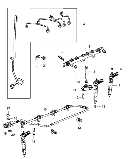 2014 Ram C/V Fuel Rail Diagram 1