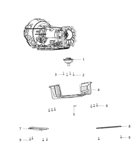 2014 Jeep Grand Cherokee INSULATOR-Transmission Mount Diagram for 5154807AC