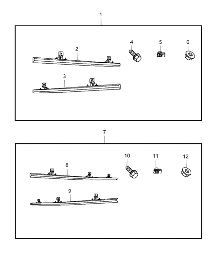 2013 Jeep Wrangler Guard Kit, Body Side Diagram