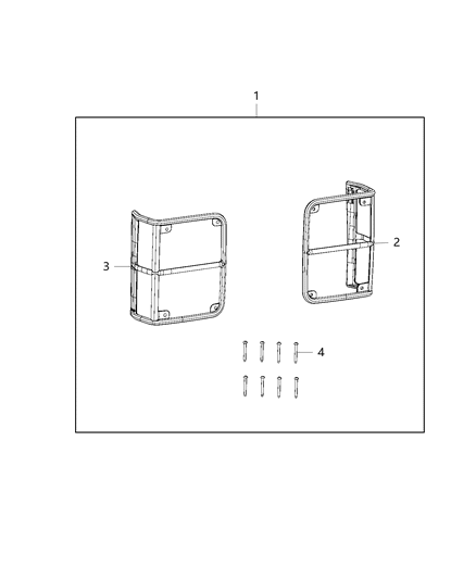 2018 Jeep Wrangler Guard Kit - Light Diagram