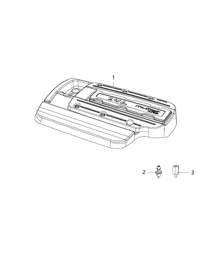 2015 Jeep Renegade Engine Cover & Related Parts Diagram 1