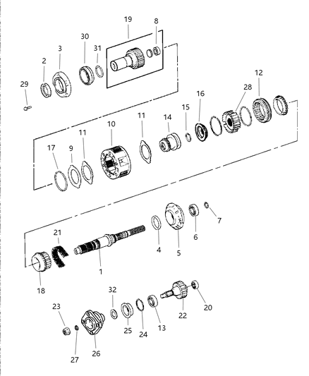 1997 Dodge Dakota Gear Train Diagram