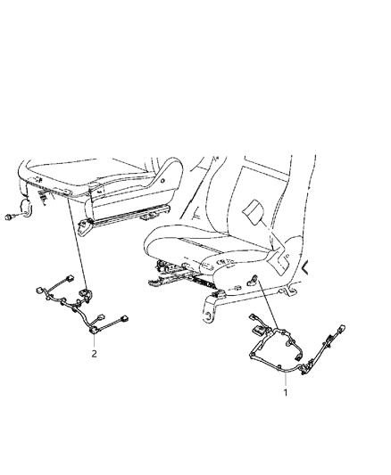 2014 Chrysler Town & Country Wiring - Seats Rear Diagram