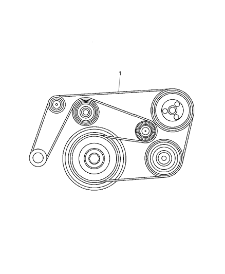 2004 Dodge Sprinter 2500 Belt Accessory Drive Diagram for 5127258AA