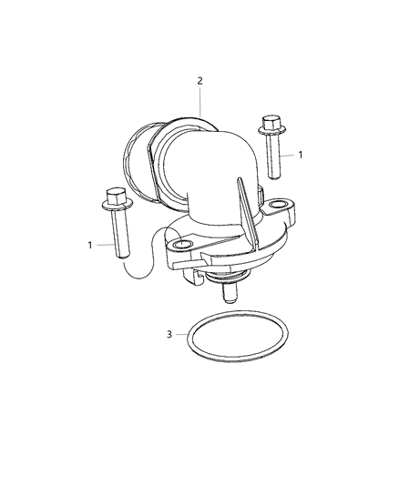 2014 Jeep Grand Cherokee Thermostat & Related Parts Diagram