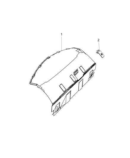 2017 Chrysler 300 Rear Shelf Panel Without Sunshade Diagram