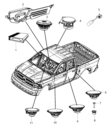 2018 Ram 1500 Speakers, Amplifiers, And Microphones Diagram