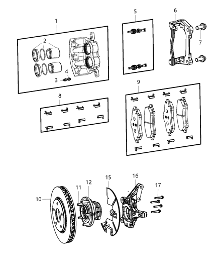 2020 Chrysler Pacifica Front Brakes Diagram