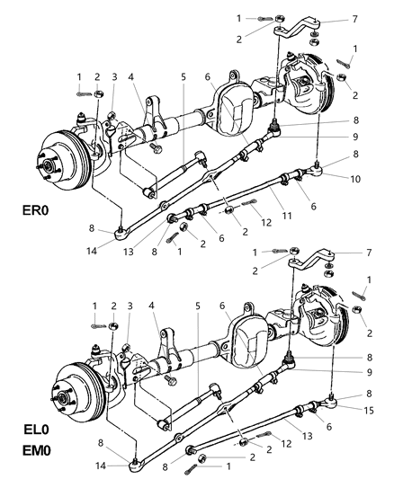 1998 Jeep Grand Cherokee Linkage & Damper Diagram