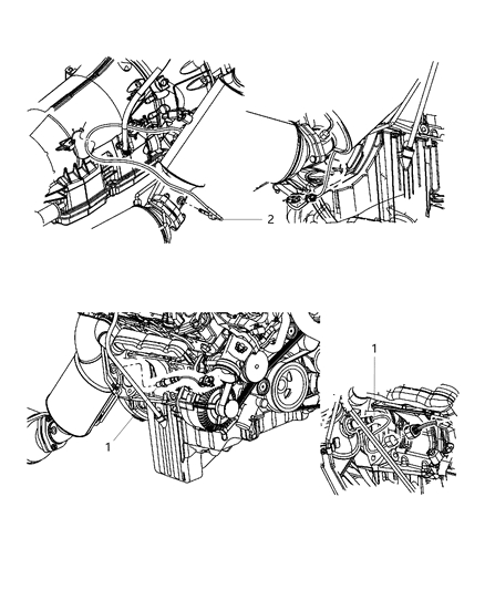 2013 Jeep Grand Cherokee Oxygen Sensors & Exhaust Temperature Diagram