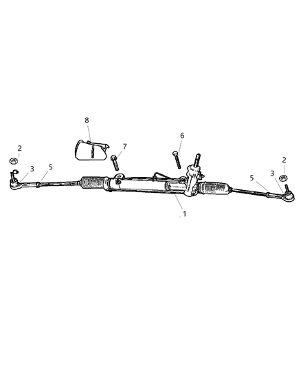 2004 Chrysler Pacifica Power Steering Gear Diagram for R0400257