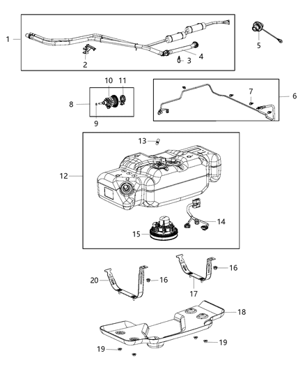 2014 Ram 1500 SKID Plat-UREA Tank Diagram for 68161469AB