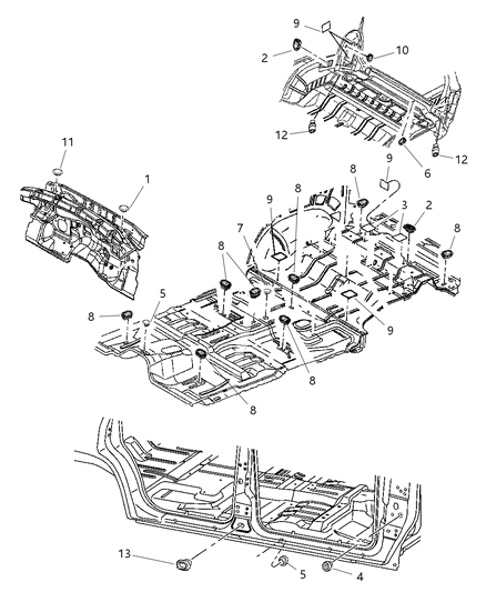 2003 Dodge Durango Plugs Floor Pan Diagram