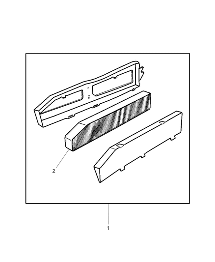 1999 Jeep Grand Cherokee Filter Kit - Cabin Air Diagram