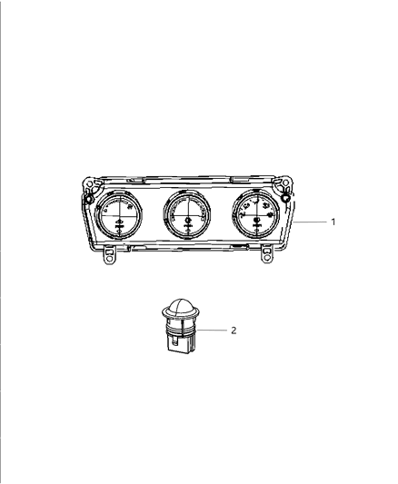 2008 Dodge Challenger A/C & Heater Controls Diagram