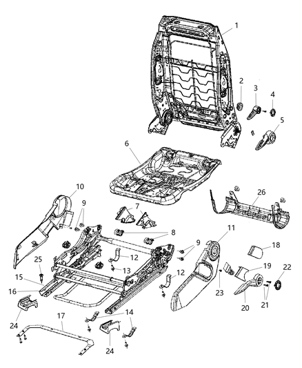 2010 Jeep Compass Shield-RISER Diagram for 1RW89DK2AA